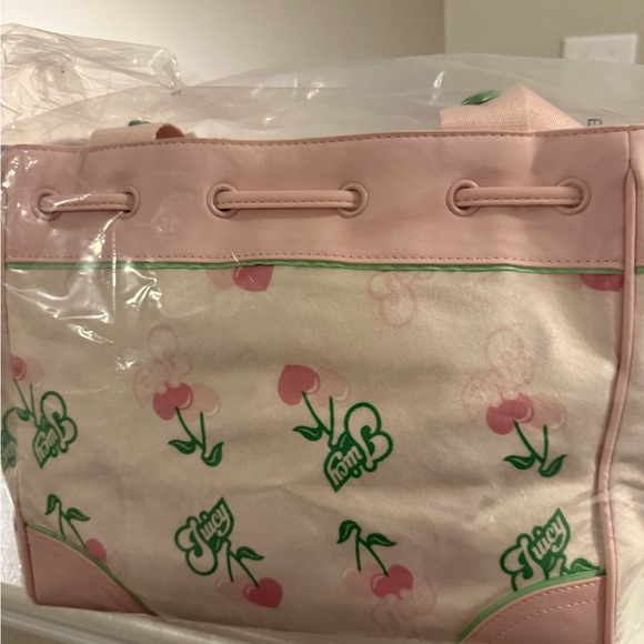 Juicy Couture Daydreamer Bag Retro Cherry Gelato Print Tote w/ Coin Pouch - Picture 8 of 9